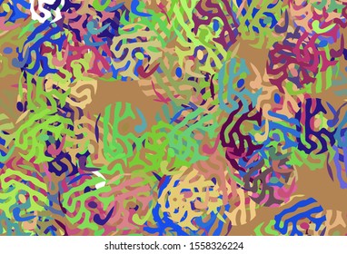 Light Multicolor vector texture with abstract forms. Decorative design in abstract style with random forms. Modern design for your business card.