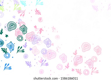 Light Multicolor vector texture with abstract forms. Simple colorful illustration with abstract gradient shapes. Modern design for your business card.