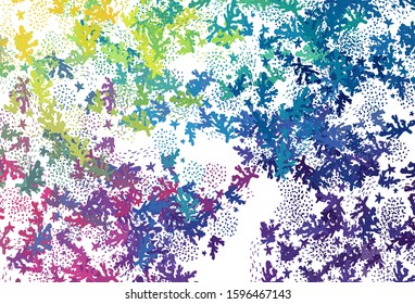 Light Multicolor vector texture with abstract forms. Colorful chaotic forms with gradient in modern style. Background for a cell phone.