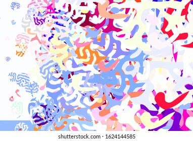 Light Multicolor vector texture with abstract forms. Illustration with colorful gradient shapes in abstract style. Elegant design for wallpapers.