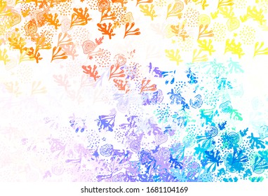 Light Multicolor vector texture with abstract forms. Colorful chaotic forms with gradient in modern style. Elegant design for wallpapers.