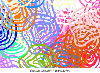 Light Multicolor vector texture with abstract forms. Colorful chaotic forms with gradient in modern style. Background for a cell phone.