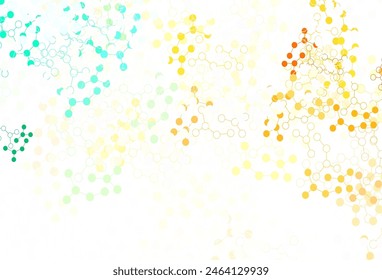 Textura de Vector multicolor ligera con concepto de inteligencia artificial. Ilustración Abstractas con Enlaces y puntos de IA. Plantilla para anuncios de intelecto, innovaciones.
