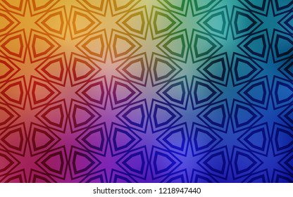 Light Multicolor vector texture with beautiful stars. Modern geometrical abstract illustration with stars. Pattern for websites, landing pages.