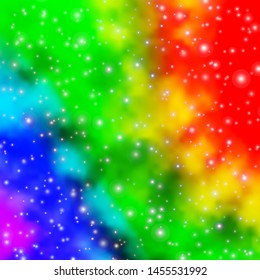 Light Multicolor vector texture with beautiful stars. Colorful illustration with abstract gradient stars. Pattern for wrapping gifts.