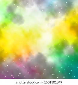 Light Multicolor vector texture with beautiful stars. Colorful illustration with abstract gradient stars. Design for your business promotion.
