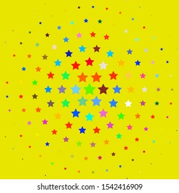 Light Multicolor vector texture with beautiful stars. Decorative illustration with stars on abstract template. Pattern for new year ad, booklets.
