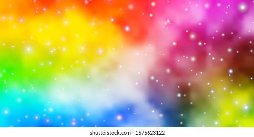 Light Multicolor vector texture with beautiful stars. Modern geometric abstract illustration with stars. Pattern for websites, landing pages.