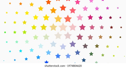 Light Multicolor vector texture with beautiful stars. Blur decorative design in simple style with stars. Theme for cell phones.