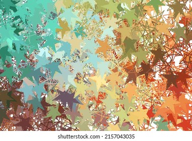 Light Multicolor vector texture with beautiful stars. Decorative shining illustration with stars on abstract template. Best design for your ad, poster, banner.