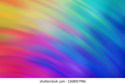 Light Multicolor vector texture with bent lines. Modern gradient abstract illustration with bandy lines. Colorful wave pattern for your design.