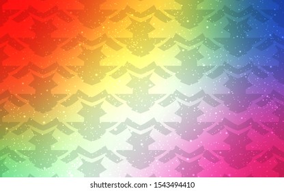 Light Multicolor vector texture with bent lines. Colorful geometric sample with gradient lines.  The best colorful design for your business.