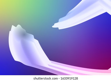 Light Multicolor vector texture with bent lines. Colorful illustration in simple style with gradient. Abstract style for your business design.