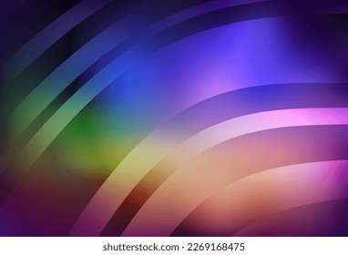 Light Multicolor vector texture with bent lines. Glitter abstract illustration with wry lines. Simple template for your design.