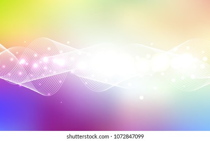 Light Multicolor vector texture with birthday confetti. Beautiful colored illustration with ribbon in celebration style. The template can be used as a background for postcards.