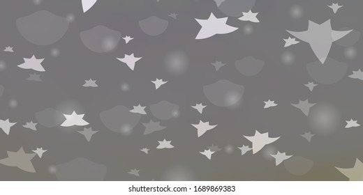 Light Multicolor vector texture with circles, stars. Illustration with set of colorful abstract spheres, stars. Design for textile, fabric, wallpapers.