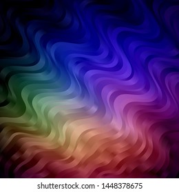 Light Multicolor vector texture with circular arc. Abstract illustration with bandy gradient lines. Pattern for booklets, leaflets.