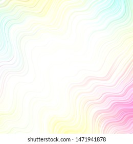 Light Multicolor vector texture with circular arc. Colorful abstract illustration with gradient curves. Pattern for ads, commercials.