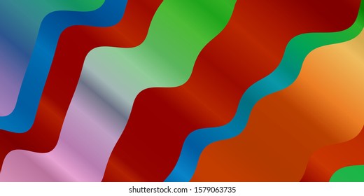 Light Multicolor vector texture with circular arc. Colorful illustration with curved lines. Pattern for busines booklets, leaflets