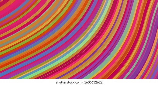 Light Multicolor vector texture with circular arc. Bright illustration with gradient circular arcs. Pattern for ads, commercials.