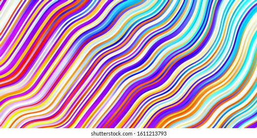 Light Multicolor vector texture with circular arc. Illustration in abstract style with gradient curved.  Template for cellphones.