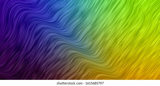 Light Multicolor vector texture with circular arc. Colorful illustration in circular style with lines. Pattern for ads, commercials.