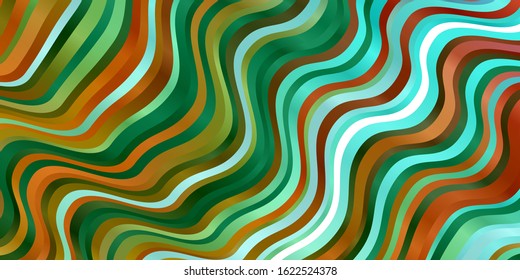Light Multicolor vector texture with circular arc. Abstract illustration with gradient bows. Pattern for websites, landing pages.