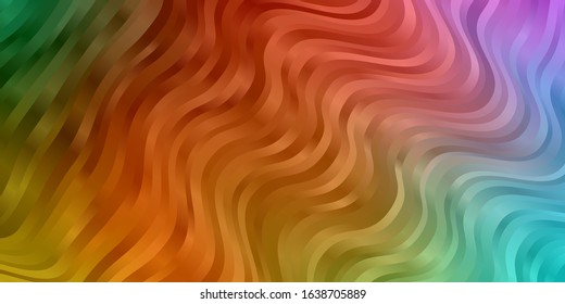 Light Multicolor vector texture with circular arc. Abstract illustration with gradient bows. Pattern for websites, landing pages.
