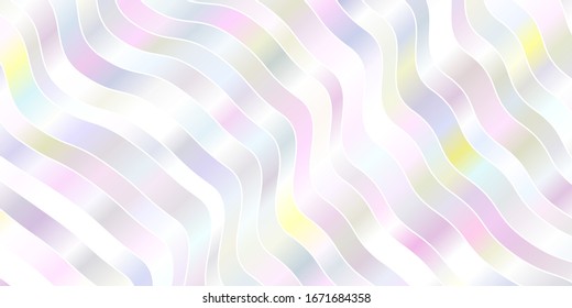 Light Multicolor vector texture with circular arc. Bright sample with colorful bent lines, shapes. Pattern for websites, landing pages.