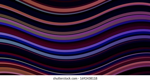 Light Multicolor vector texture with circular arc. Brand new colorful illustration with bent lines. Best design for your ad, poster, banner.