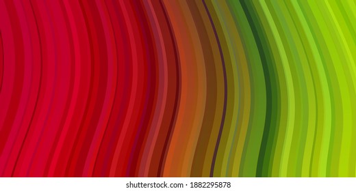 Light Multicolor vector texture with circular arc. Colorful illustration in abstract style with bent lines. Smart design for your promotions.
