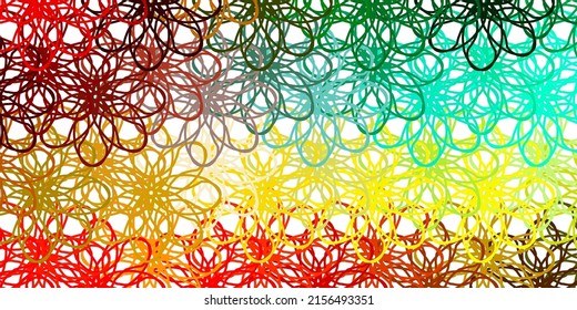 Light Multicolor vector texture with circular arc. Gradient illustration in simple style with bows. Pattern for websites, landing pages.