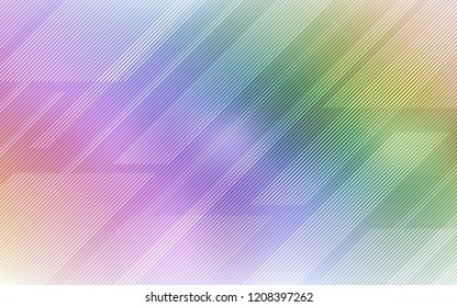 Light Multicolor vector texture with colored lines. Lines on blurred abstract background with gradient. The pattern for ad, booklets, leaflets.