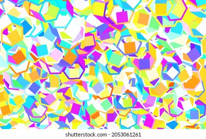 Leichte mehrfarbige Vektorstruktur mit bunten Hexagons. Abstrakte Illustration mit bunten Hexagons. Neue Vorlage für Ihr Markenbuch.