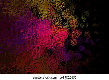Light Multicolor vector texture with curved lines. A circumflex abstract illustration with gradient. Template for cell phone screens.