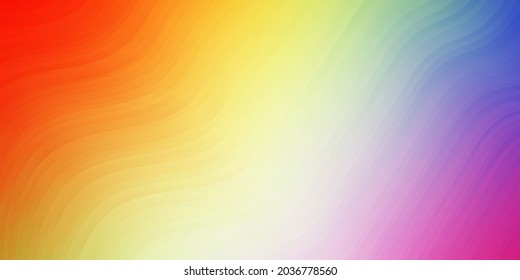Light Multicolor vector texture with curves. Colorful illustration in circular style with lines. Template for cellphones.