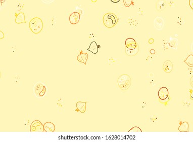 Light Multicolor vector texture with delicious snacks. Abstract background with colorful Fast Food illustrations. Template for meal cooking in kitchen.
