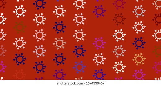 Light Multicolor vector texture with disease symbols. Simple design in abstract style with infection forms. Simple design against epidemic information.