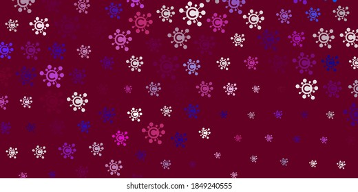 Light Multicolor vector texture with disease symbols. Smart illustration with covid signs in decorative style. Best design for quarantine events.