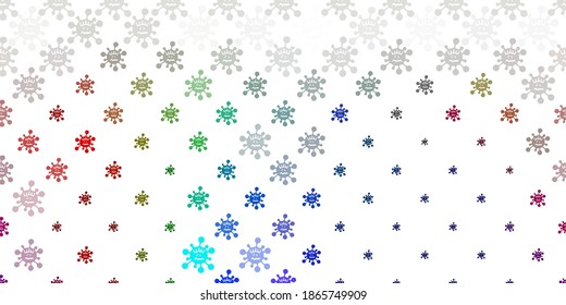 Light Multicolor vector texture with disease symbols. Simple design in abstract style with infection forms. Best design for quarantine events.