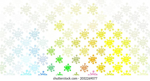 Light Multicolor vector texture with disease symbols. Colorful abstract illustration with gradient medical shapes. Simple drawing against danger fever.