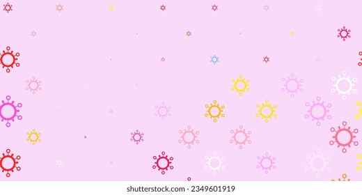 Light multicolor vector texture with disease symbols. Colorful  gradient illness symbols in simple abstract style. Best design for quarantine events.