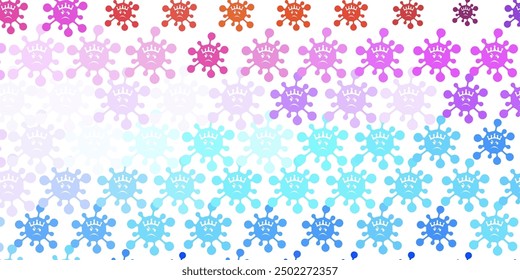 Light Multicolor vector texture with disease symbols. Colorful abstract illustration with gradient medical shapes. Design for biohazard warning.