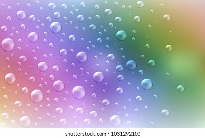 Light Multicolor vector texture with disks. Glitter abstract illustration with blurred drops of rain. The pattern can be used for ads, leaflets of liquid.