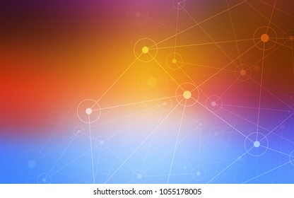 Light Multicolor vector texture with disks, lines. Abstract illustration with colorful discs and triangles. Beautiful design for your business advert.