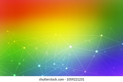 Light Multicolor vector texture with disks, lines. Abstract illustration with colorful discs and triangles. Beautiful design for your business advert.