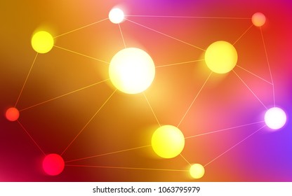 Light Multicolor vector texture with disks, lines. Colorful illustration with circles and lines in futuristic style. Pattern can be used as texture of wallpapers.