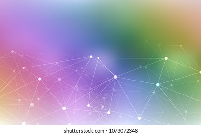 Light Multicolor vector texture with disks, lines. Abstract illustration with colorful discs and triangles. Pattern can be used for ads, leaflets.