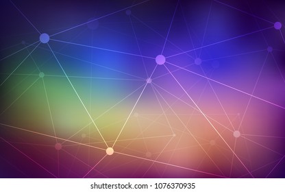 Light Multicolor vector texture with disks, lines. Decorative design in abstract style with triangle structure. Beautiful design for your business advert.