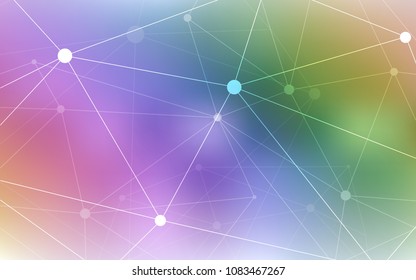 Light Multicolor vector texture with disks, lines. Illustration with set of colorful abstract circles and lines. Pattern can be used as texture of wallpapers.